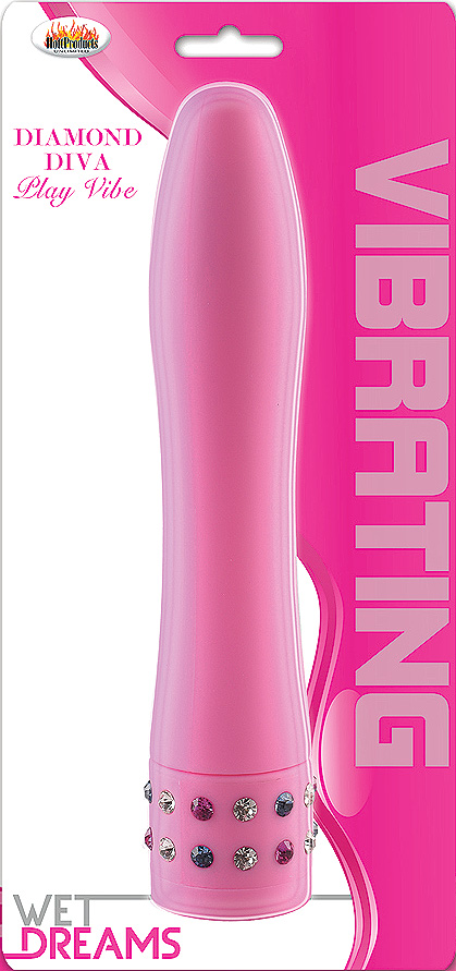 Wet Dreams Diamond Diva Play Vibe Bachelor Party Bachelorette Party Bridal  Shower LGBT Vibrator Gift Massager Pink