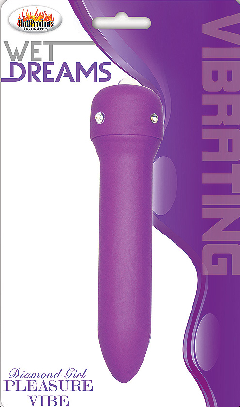 Wet Dreams Diamond Girl Pleasure Vibe Bachelor Party Bachelorette Party  Bridal Shower LGBT Vibrator Gift Massager Purple