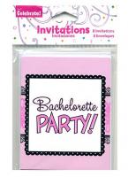 Bachelorette Party Pink Invitations with Lace