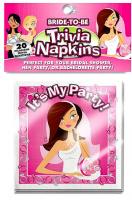 Bachelorette Party Bride to Be Trivia & Dare Pink Napkins