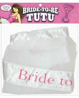 Bachelorette Party White Bride to Be Tutu with white sash