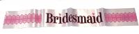 Discount White Silk Bridesmaid Sash for Bridal Showers & Bachelorette Parties