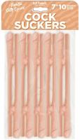 Cock Suckers VANILLA Penis Straws 10pk