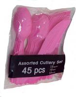 Pink Cutlery Bachelorette Party Supplies -  Set - Spoons, Knives & Forks