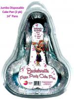 Bachelorette Party Jumbo Penis Cake Pan Disposable - Large Foil Pecker Cake Mold