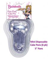 Disposable Pecker Cup Cake Tins - Foil Penis Cup Cake Bachelorette Party Pans