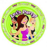 Lets Party Bachelorette Party Large Plates