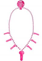 Bachelorette Party Mardi Gras Bead with Pink Pecker and Mini Pink Penis