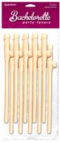 10 pack of Pipedream Flesh Bachelorette Party Penis Straws