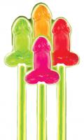Pecker Glow Pop Suckers - Bachelorette Party Supplies - Penis Lolli Pop Glowing