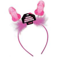 Party Pecker Bopper - Pink Clear Penis Bopper - Bachelorette Party Headware
