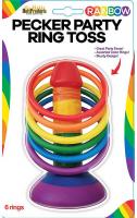 Rainbow Pecker Ring Toss game by Hott for Bachelorette Parties & LGBT Bachelor Party