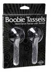 LGBT & Bachelorette Party Supplies - Boobie Glitter Black Tassels 