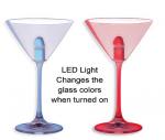 Flashing Martini Weenie Light Up Bachelorette Party Pecker Glass