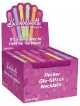 Pipedream Products Colored Pecker Glow Stick - Bachelorette Party Glowing Penis Necklace Display