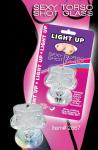 Hott Torso Light Up Boob Flashing Bachelor Party Shot Glass Necklace - LGBT Bachelorette Party