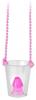 Pink Penis Shot Glass Necklace with Clear Glass - Pipedream